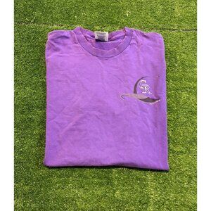 Vintage Colorado Rockies shirt mens XL purple pro player long sleeve 90s 23